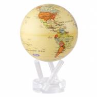 4.5" Antique High Gloss World Globe