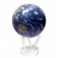 6" Satellite Image with Clouds World Globe