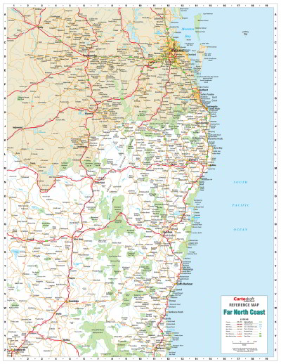 Map Of Nsw North Coast | Color 2018