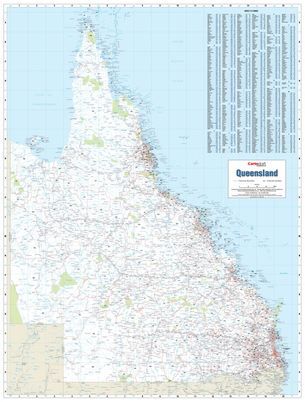 Queensland & Brisbane Postcode Map